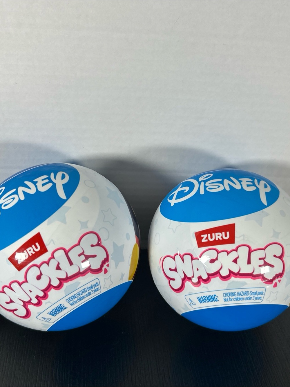 Snackles Disney Surprise Ball with collectible plush set of two brand new